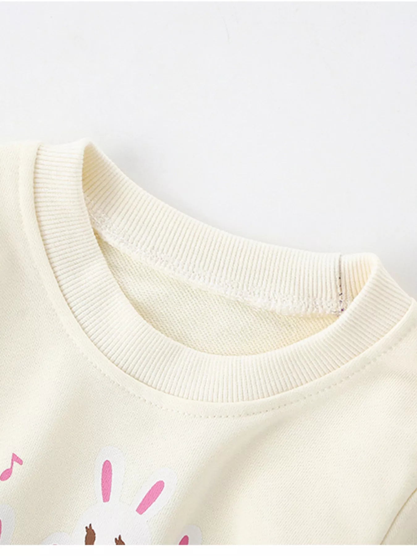 Children's Cute Rabbit Piano Crew Neck Sweatshirt - Farnelli