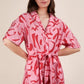 VERY J Oversized Printed Button Down Resort Romper - Farnelli