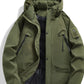 Men's Plus Size Hooded Snap Down Jacket - Farnelli