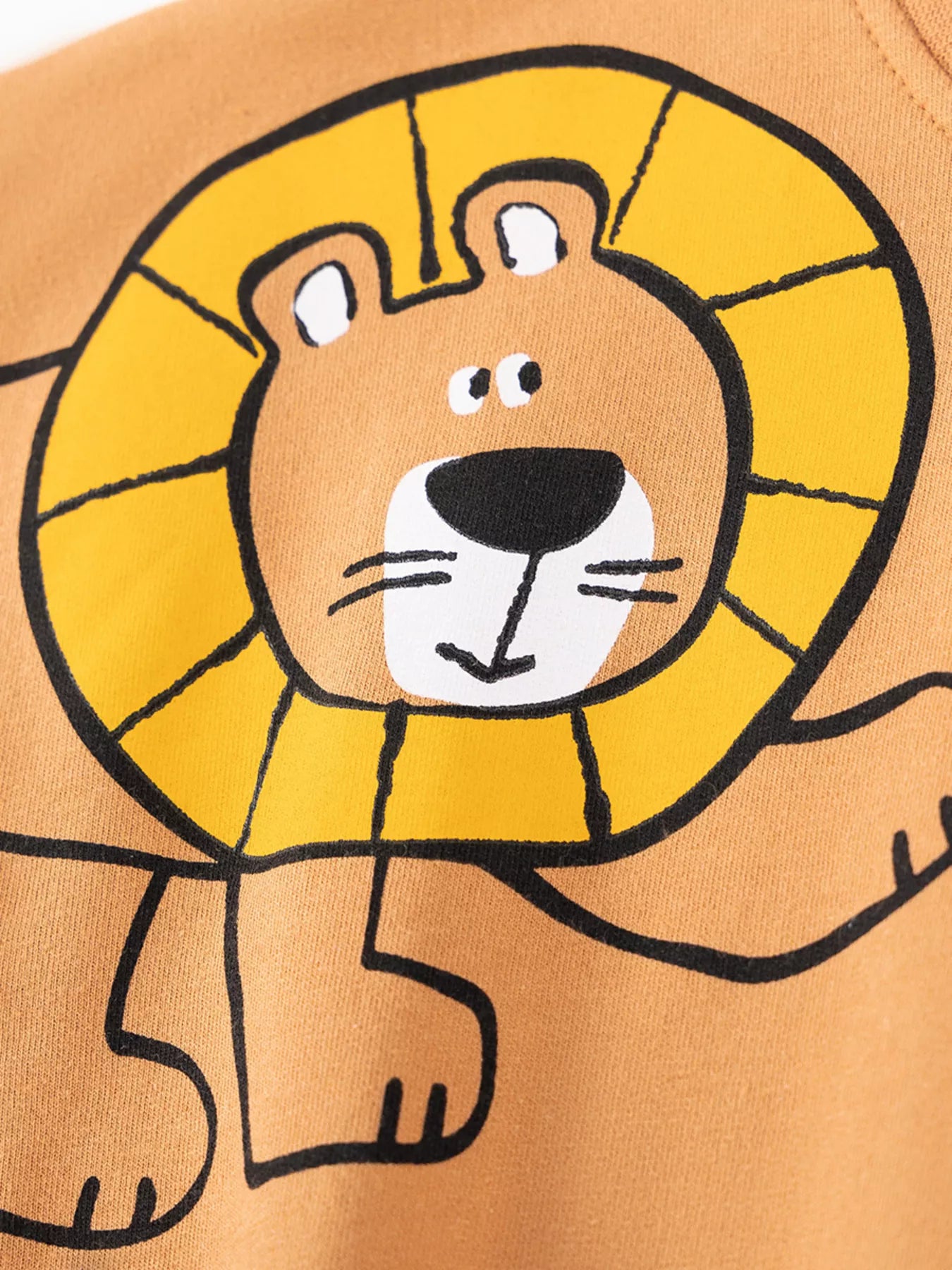 Children's Animal Round Neck Sweatshirt and Pants Set - Farnelli