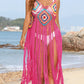 Fringe Spaghetti Strap Cover-Up - Farnelli