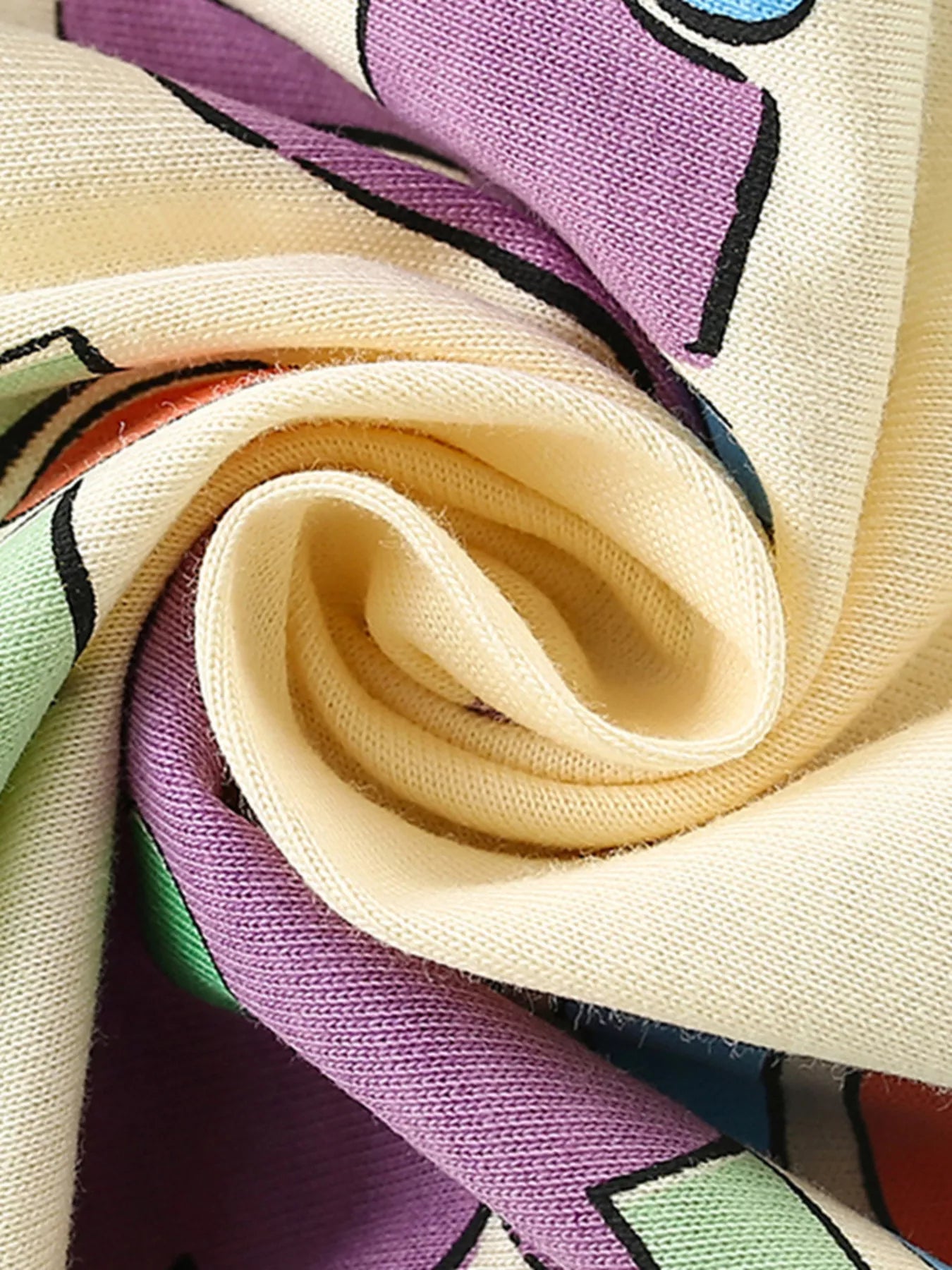 Children's Cartoon Car & Rainbow Print Short Sleeve T-Shirt - Farnelli