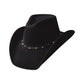 Bullhide Thunderbird shapeable wool felt cowboy hat by HatCountry in black, side view