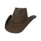 Bullhide Thunderbird shapeable wool felt cowboy hat by HatCountry in brown (0328br_3)