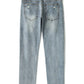 Men's Plus Size Distressed Slim Fit Jeans - Farnelli