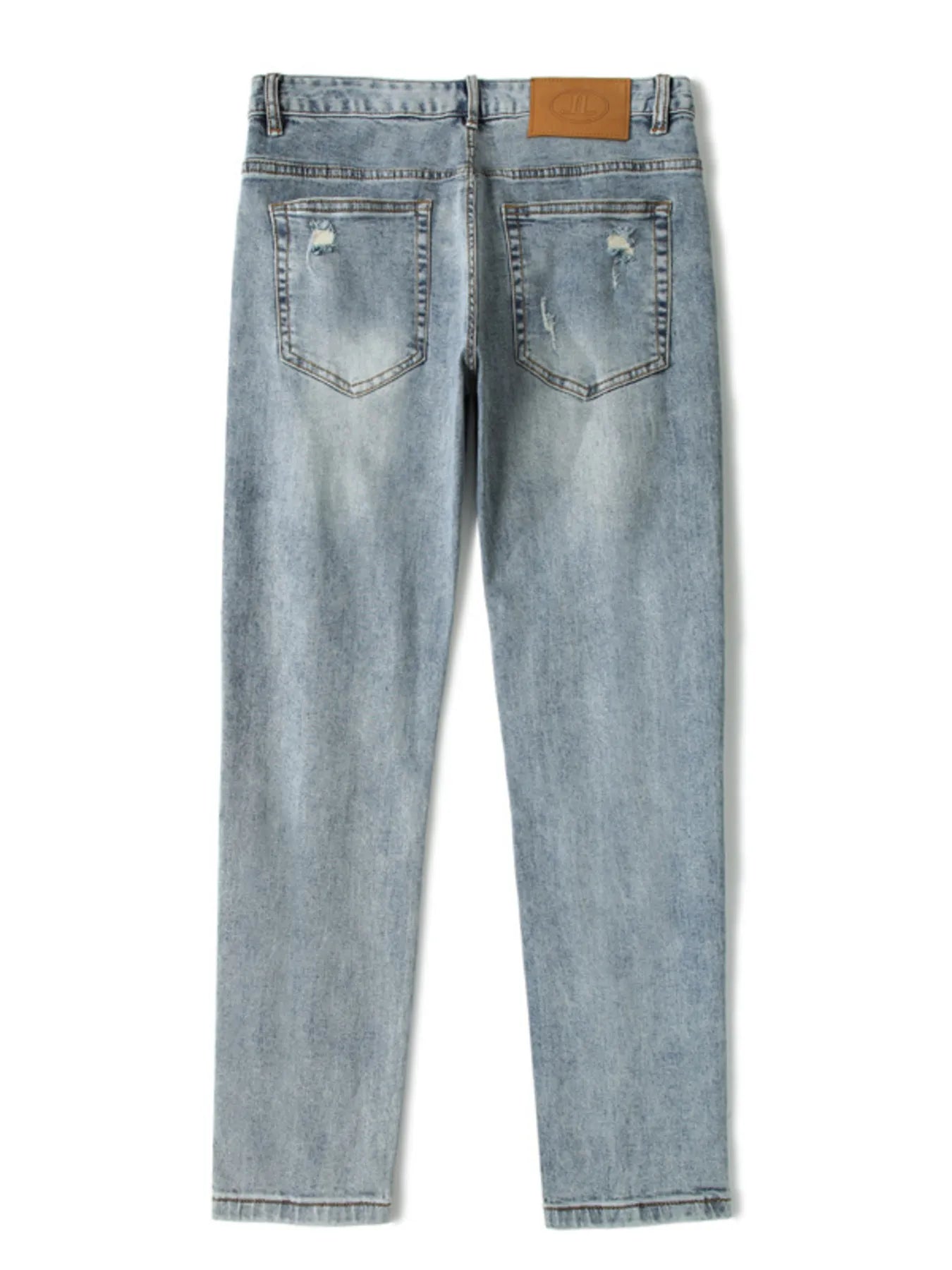 Men's Plus Size Distressed Slim Fit Jeans - Farnelli