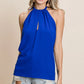 BiBi Air Flow Woven Key Hole Front Detailed Halter - Farnelli