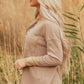 Blake Waffle Textured Tunic Henley Top with Slits - Farnelli