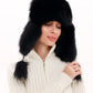 Genuine Polar Fox Fur Genuine Leather Hat