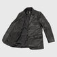 Whet Blu NYC Marco men's New Zealand lambskin blazer in black leather with tailored lapels and button closure