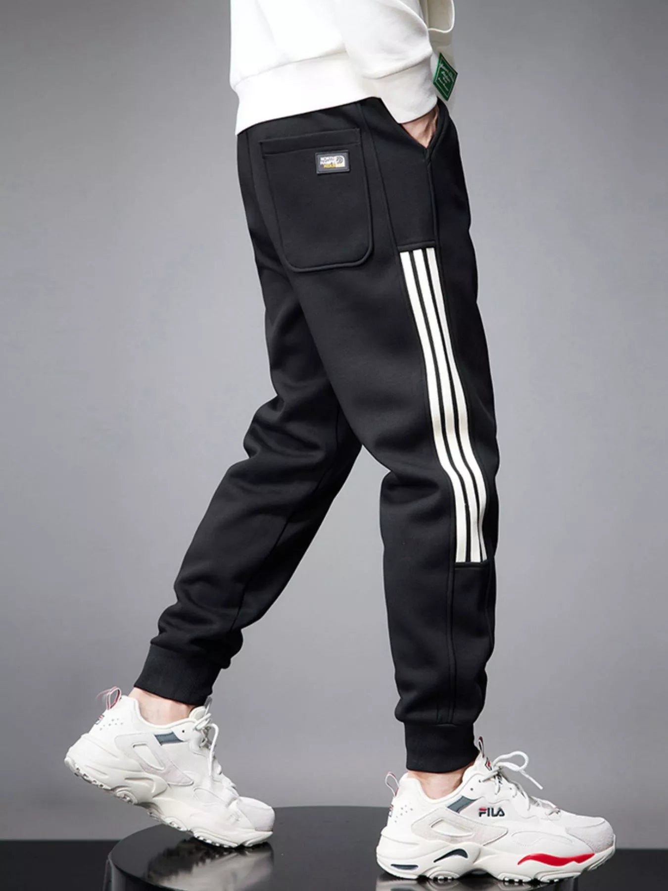 Men's Side Striped Drawstring Joggers - Farnelli