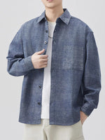 Men's Plus Size Button Up Long Sleeve Shirt - Farnelli