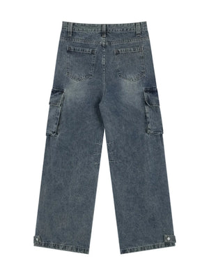 Men's Wide Leg Cargo Jeans - Farnelli
