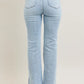 Judy Blue Full Size Tummy Control Vintage Wash Side Slit Slim Boot Jeans Plus Size - Farnelli