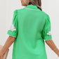 Celina Floral Ric Rac Edge Sleeve Blouse - Farnelli
