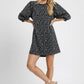 Umgee Leopard Print Jacquard Mini Dress - Farnelli