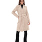 Windsor Classic Wraparound Cashmere Blend Overcoat in Nude