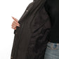 Riley Genuine Fur Trim Down Fill Coat in Black