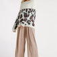 Umgee Full Size Leopard Off-Shoulder Long Sleeve Sweater Plus Size - Farnelli