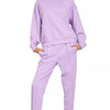 Zenana Scuba Mock Neck Sweatshirt and Joggers Set - LILAC
