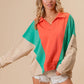 BiBi Colorblock Exposed Seam French Terry Sweatshirt - Farnelli