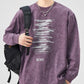 Men's Plus Size Graphic Round Neck Long Sleeve T-Shirt - Farnelli