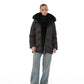 Genuine Silver Fox Fur Down Fill Parka