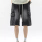 Men's Full Size Wash Drawstring Cargo Shorts Plus Size - Farnelli