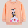 Children's Penguin Round Neck Sweatshirt - Watermelon pink