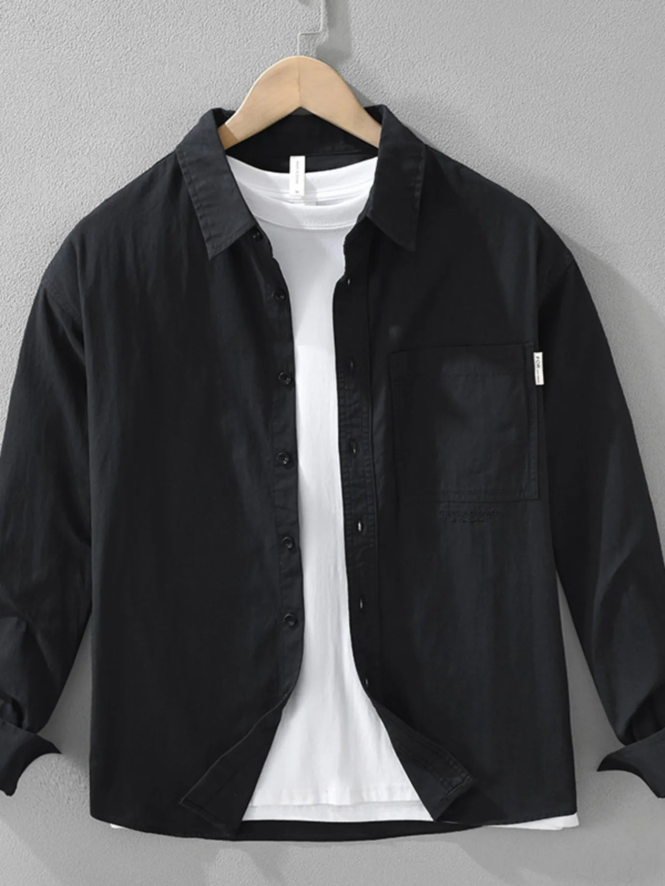 Men's Plus Size Button Up Long Sleeve Shirt - Farnelli