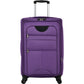 HouseOfZazla expandable softside luggage 3-piece set with spinner wheels in multiple colors