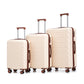 HouseOfZazla 3-piece spinner wheel luggage set with combination locks