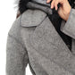 Genuine Silver Fox Virgin Wool Coat
