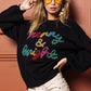 BiBi Tinsel Lettering Christmas Sweater - Farnelli
