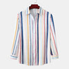 Men's Striped Button-Down Long Sleeve Shirt - Multicolor