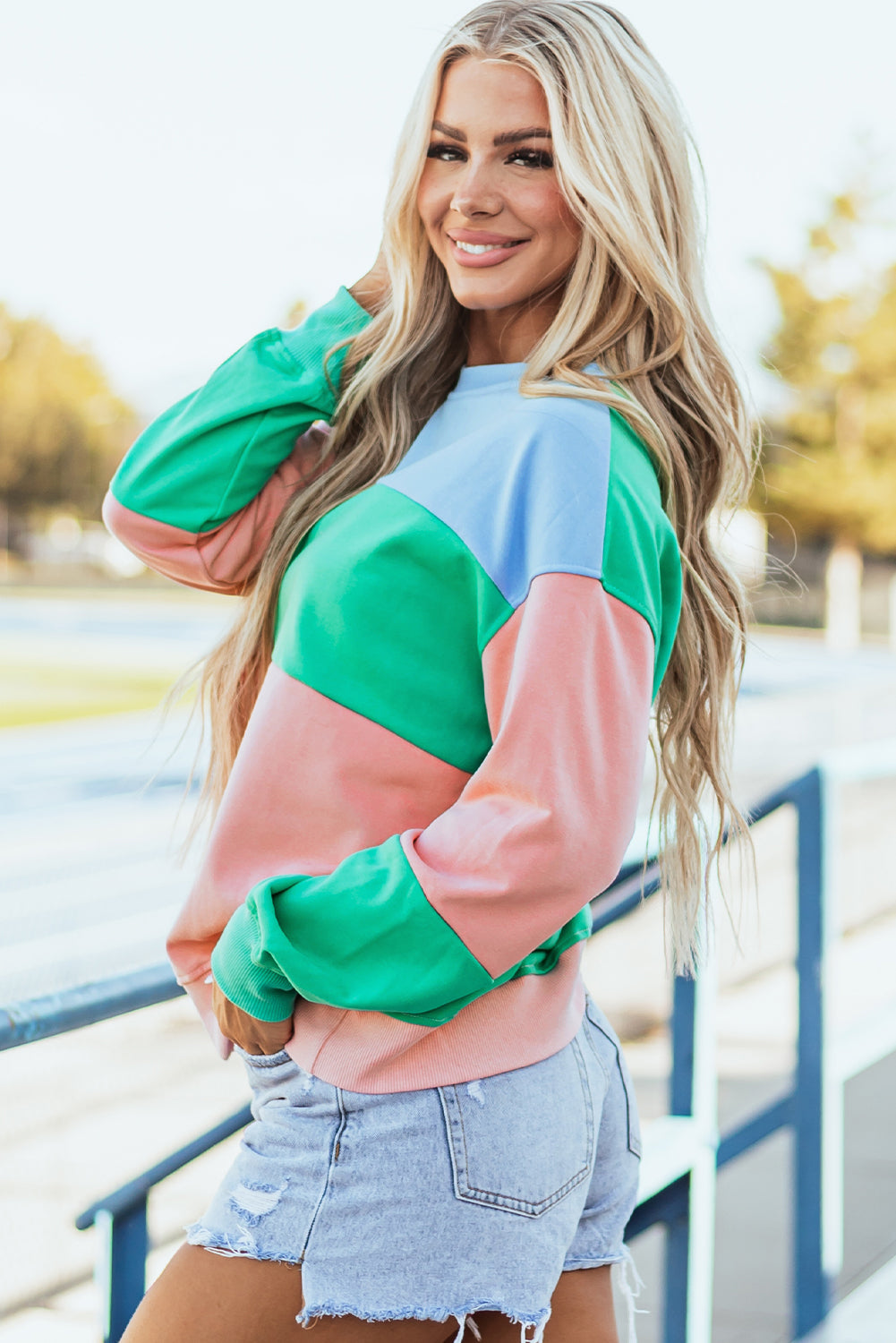 Samantha Patchwork Sweatshirt - Farnelli