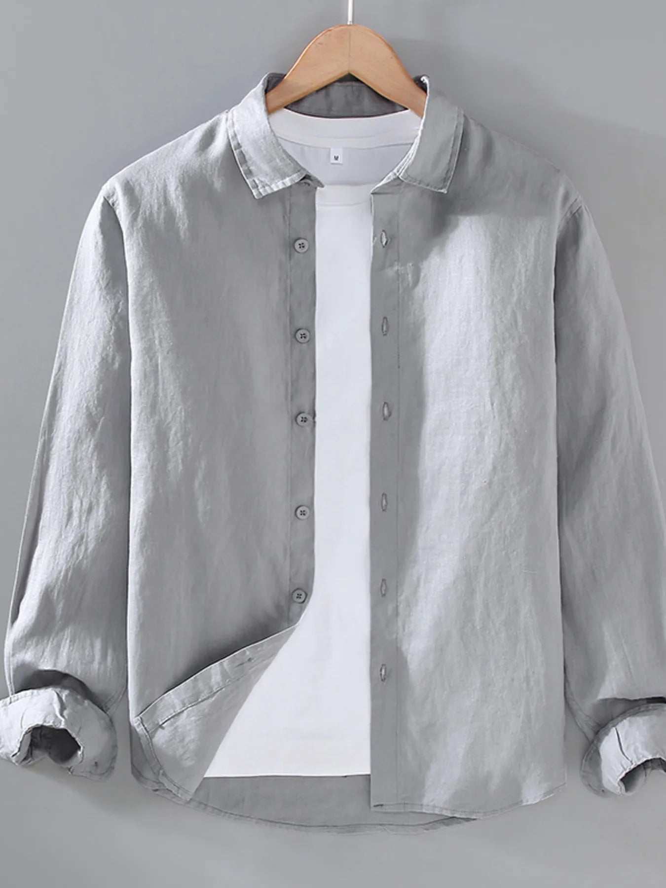 Men's Plus Size Button Up Long Sleeve Shirt - Farnelli