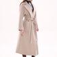 Marley Wraparound Wool Cashmere Coat in Nude