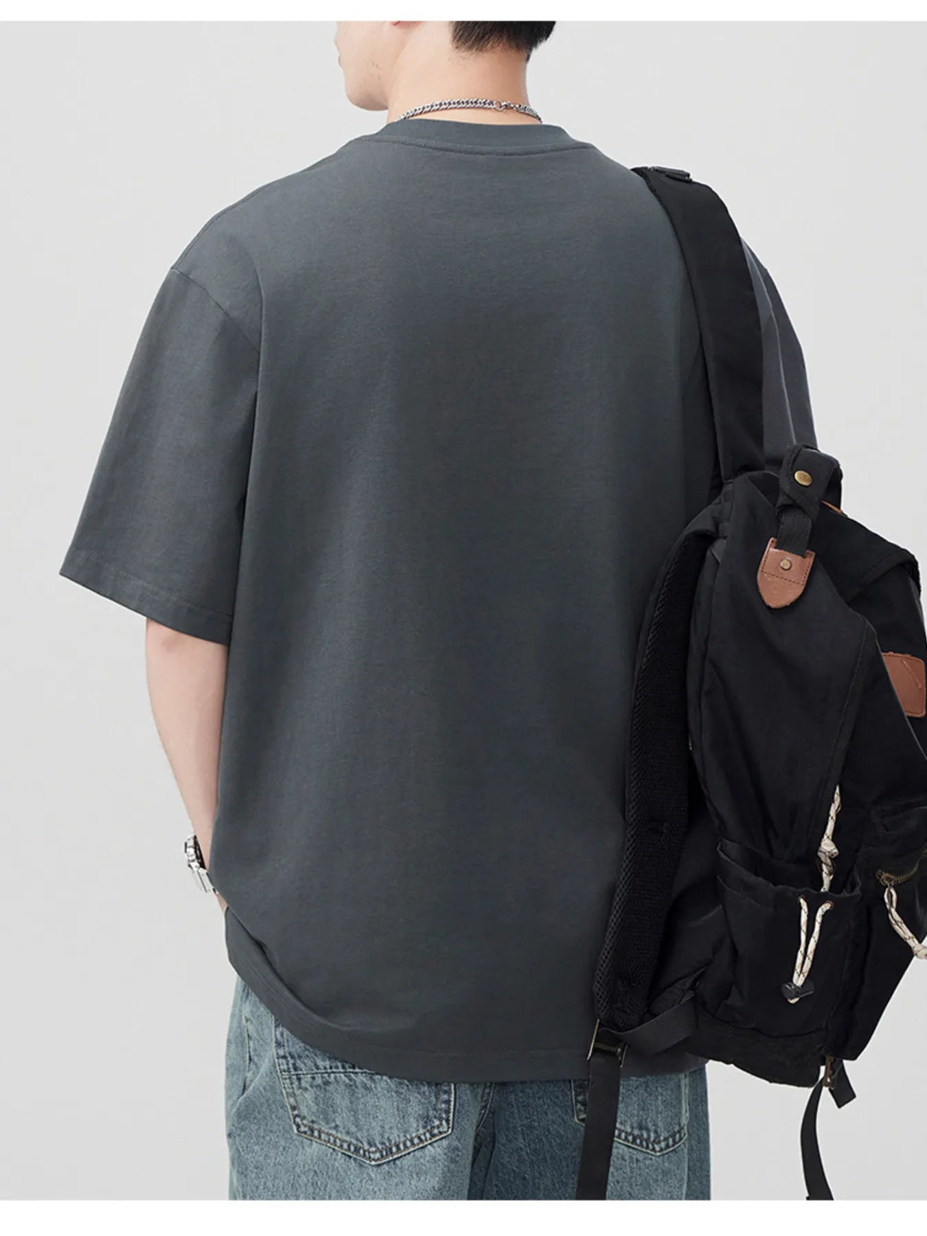 Men's Plus Size Letter Round Neck Half Sleeve T-Shirt - Farnelli