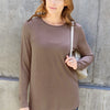 Basic Bae Full Size Round Neck Long Sleeve Top - Mocha