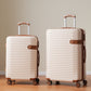 HouseOfZazla 4 piece hard shell luggage set with spinner wheels in multiple colors