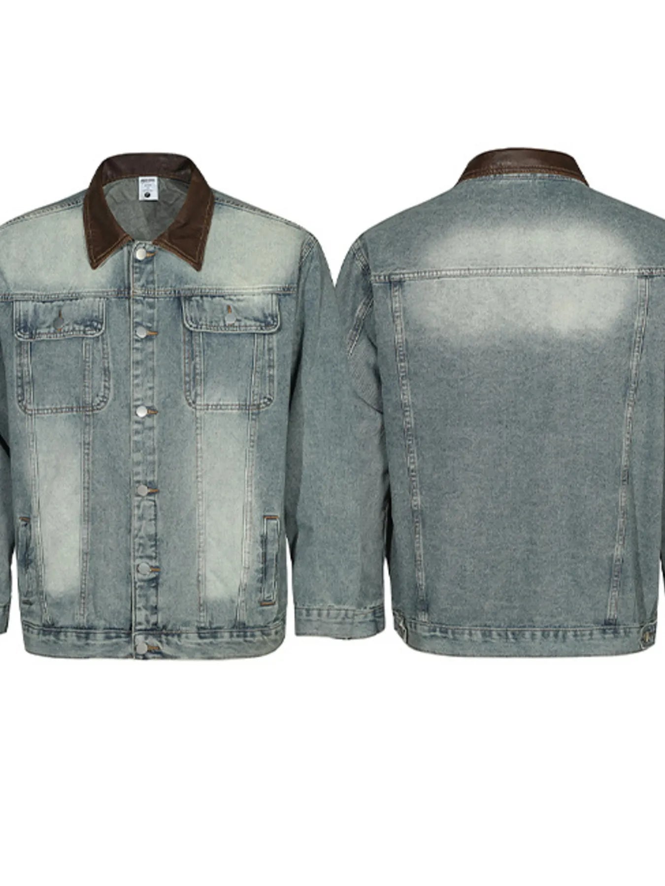 Men's Button Up Long Sleeve Denim Jacket - Farnelli