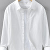 Men's Plus Size Button Up Long Sleeve Shirt - White