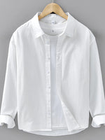 Men's Plus Size Button Up Long Sleeve Shirt - Farnelli