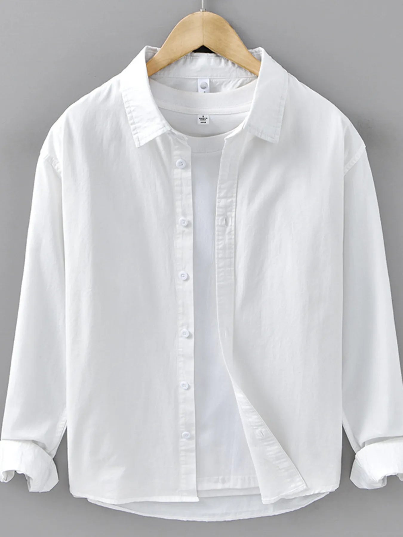 Men's Plus Size Button Up Long Sleeve Shirt - Farnelli