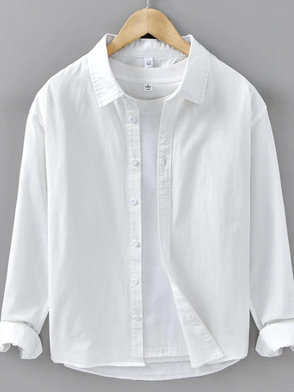 Men's Plus Size Button Up Long Sleeve Shirt - Farnelli