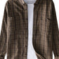 Men's Plus Size Button Up Long Sleeve Plaid Shirt - Farnelli