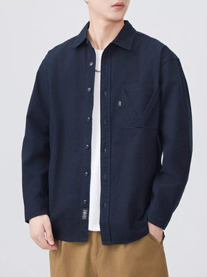 Men's Plus Size Button Up Long Sleeve Shirt - Farnelli