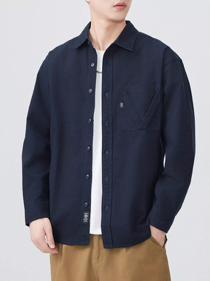 Men's Plus Size Button Up Long Sleeve Shirt - Farnelli