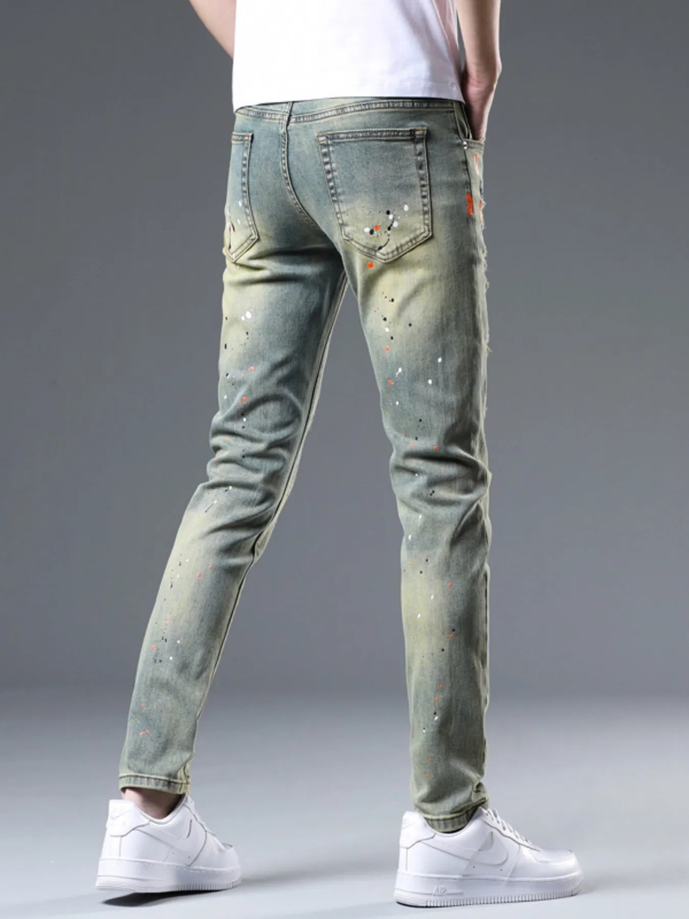 Men's Distressed Slim Fit Jeans - Farnelli